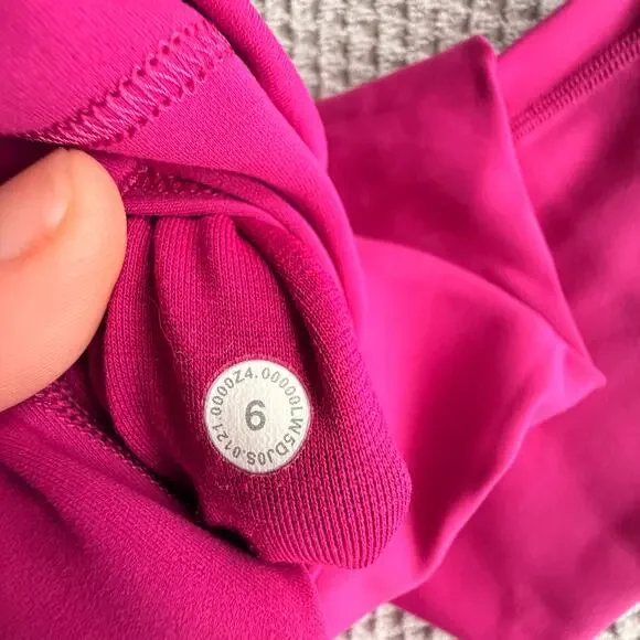 Lululemon Wunder Train High Rise Tight Legging Pink Raspberry 28’’ size 6 - Picture 8 of 8